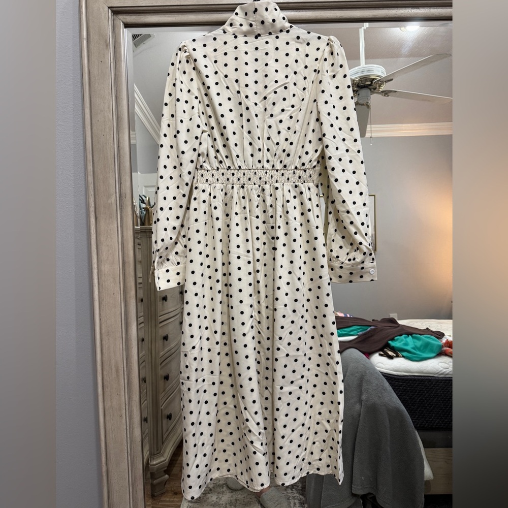 Polka Dot Bow-Tie Dress - Picture 3 of 3